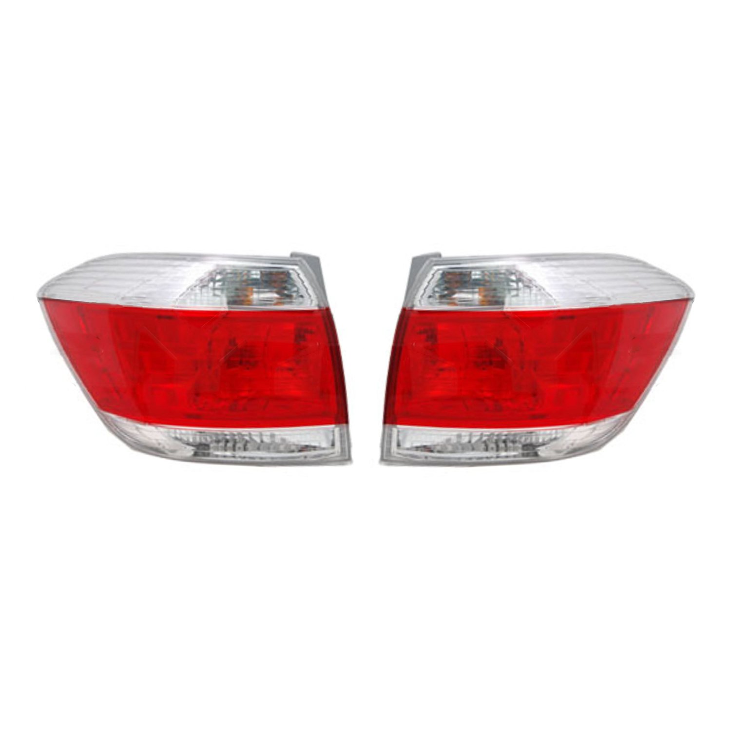 RAREELECTRICAL New Pair of LED Tail Lights Compatible with Toyota Highlander 2008-2013 (Models TO2800185, 81560-0E070, TO2801185, 815600E070, 81550-0E070, 815500E070) - Waterproof & Durable Replacement for Enhanced Night Visibility & Safety Driving