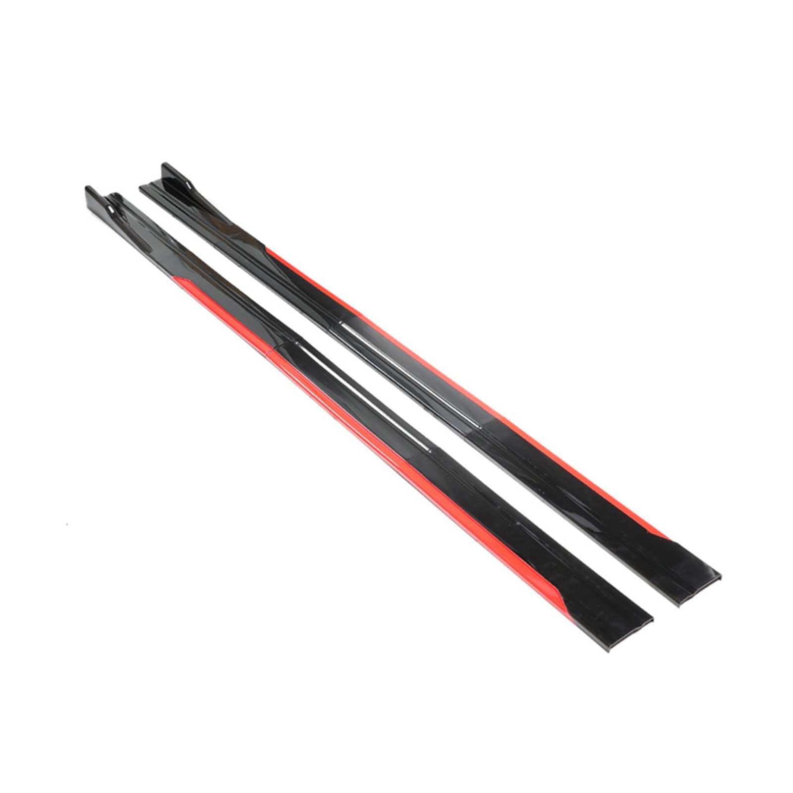 Universal Carbon Fiber ABS Side Skirt Extension & Rocker Plate Lip for Cars - Anti-Scratch Bumper Protector | Reddish Black Exterior Accessories | Perfect for Street Racing & Car Shows
