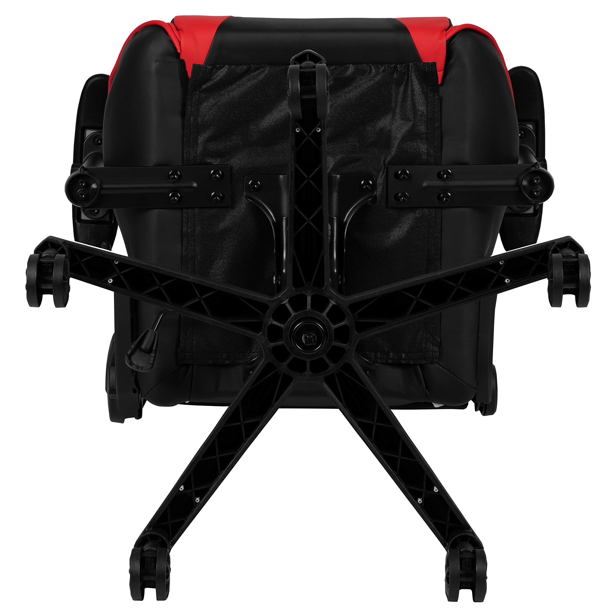 Flash Furniture X20 Ergonomic Racing Style Gaming Chair - Fully Reclining PU LeatherSoft with Lumbar Support Pillow, Adjustable Swivel Computer Desk Chair for Office & Home (Red/Black) - Perfect for Gamers, Streamers & Remote Workers