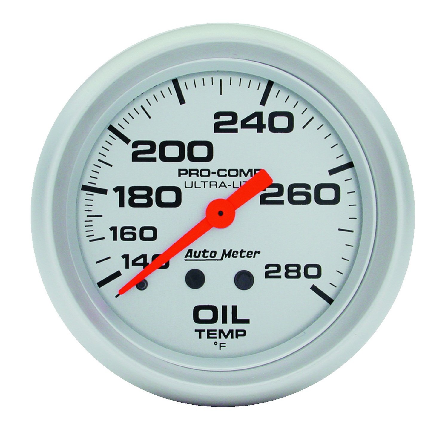 Auto Meter 4441 Ultra-Lite Mechanical Oil Temperature Gauge - Accurate Engine Oil Temp Monitor for Cars, Trucks & Motorcycles - Perfect for Racing, Off-Road & Performance Tuning