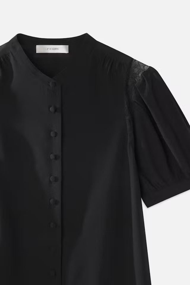Elegant Frame Lace Gillian Shoulder Inset Blouse for Women | Floral Embroidered Top | Perfect for Office Wear, Date Nights & Special Occasions