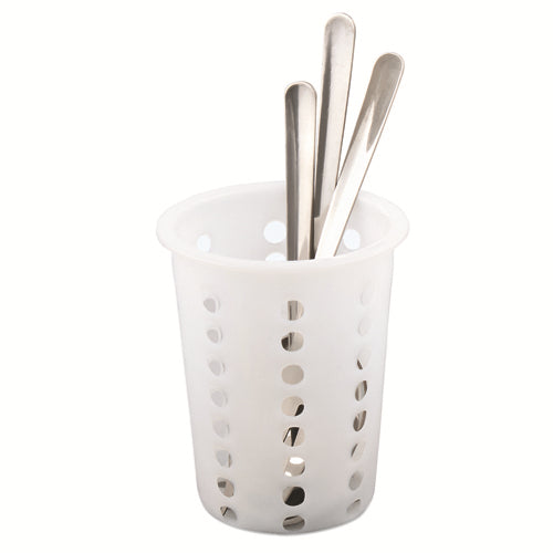 Perforated Plastic Silverware Cylinder - 4 1/4