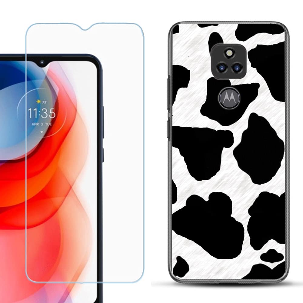 Durable TPU Phone Case for Motorola Moto G Play 2021 - Cow Skin Design for Daily Protection