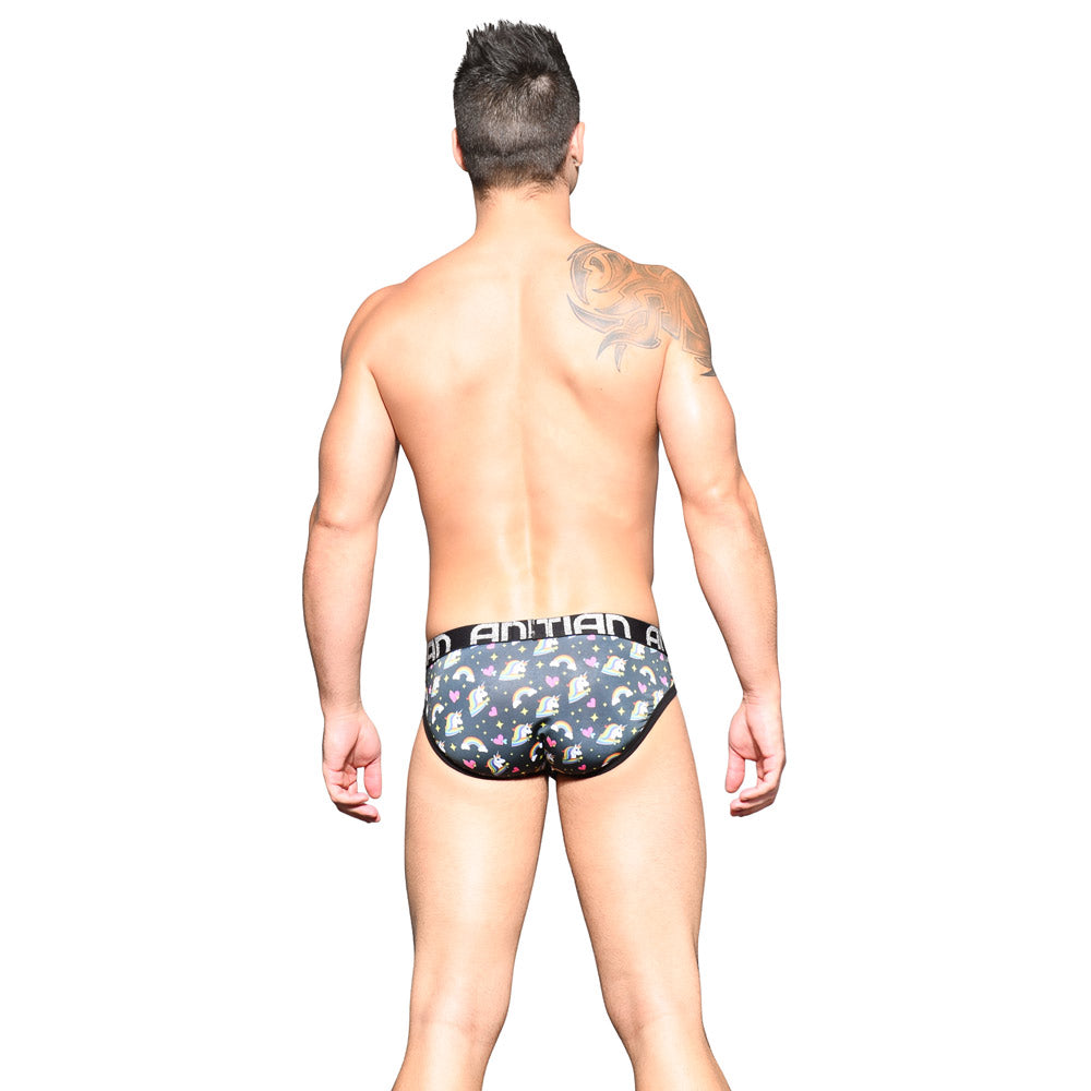 Andrew Christian Almost Naked Unicorn Pride Brief - LGBTQ+ Rainbow Underwear for Men | Comfortable & Stylish Low Rise Briefs for Pride Celebrations, Everyday Wear & Special Occasions