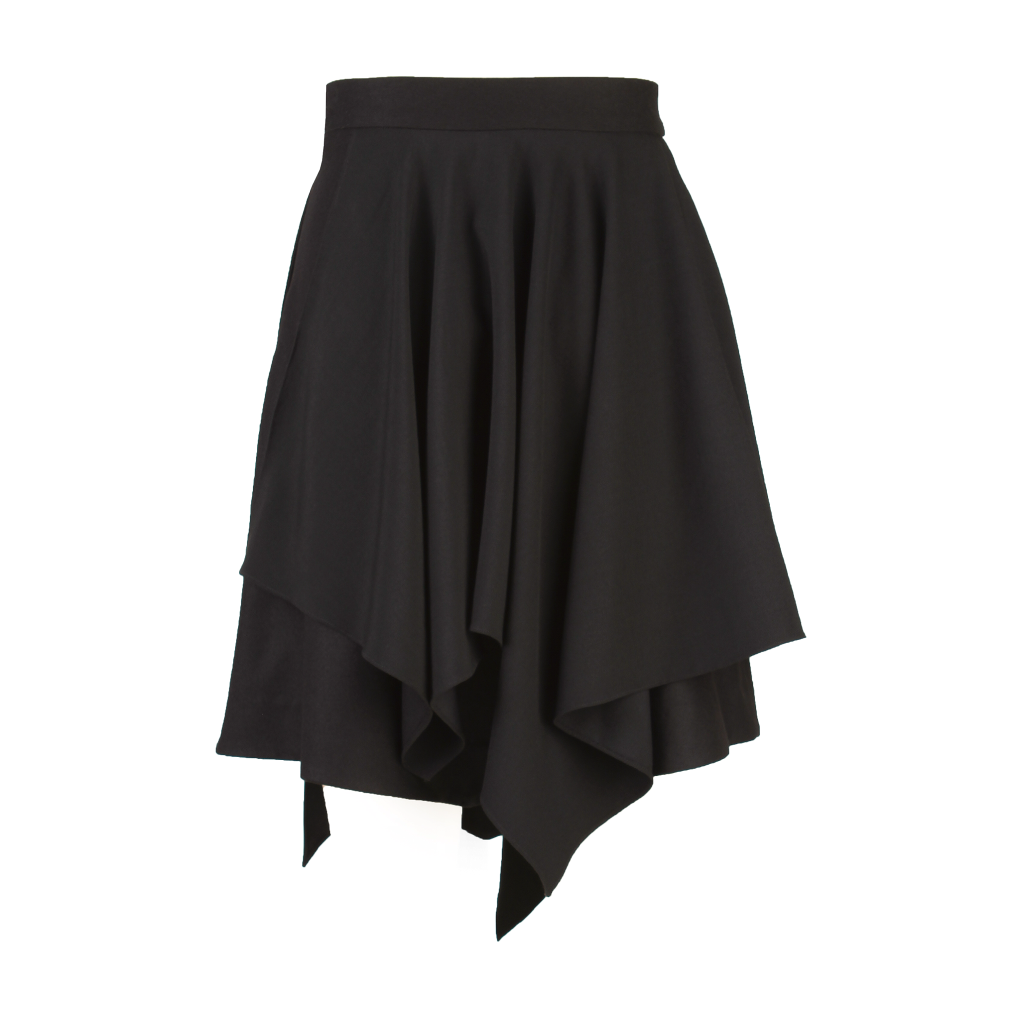 2WN Enid Two-Tier Draped Skirt for Women - Flowy High Waist Midi Skirt with Ruffle Hem - Perfect for Casual Outfits, Date Nights & Summer Vacations