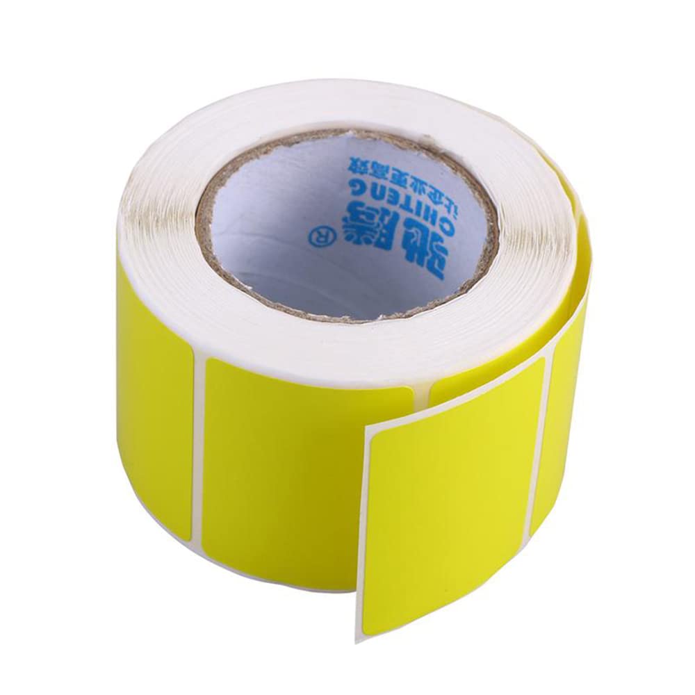 YQCBA Yellow Thermal Paper Roll - Blank Thermal Transfer Label Printer Paper for Shipping Stickers, Office & School Supplies | Compatible with POS, Barcode Printers & Receipt Printers