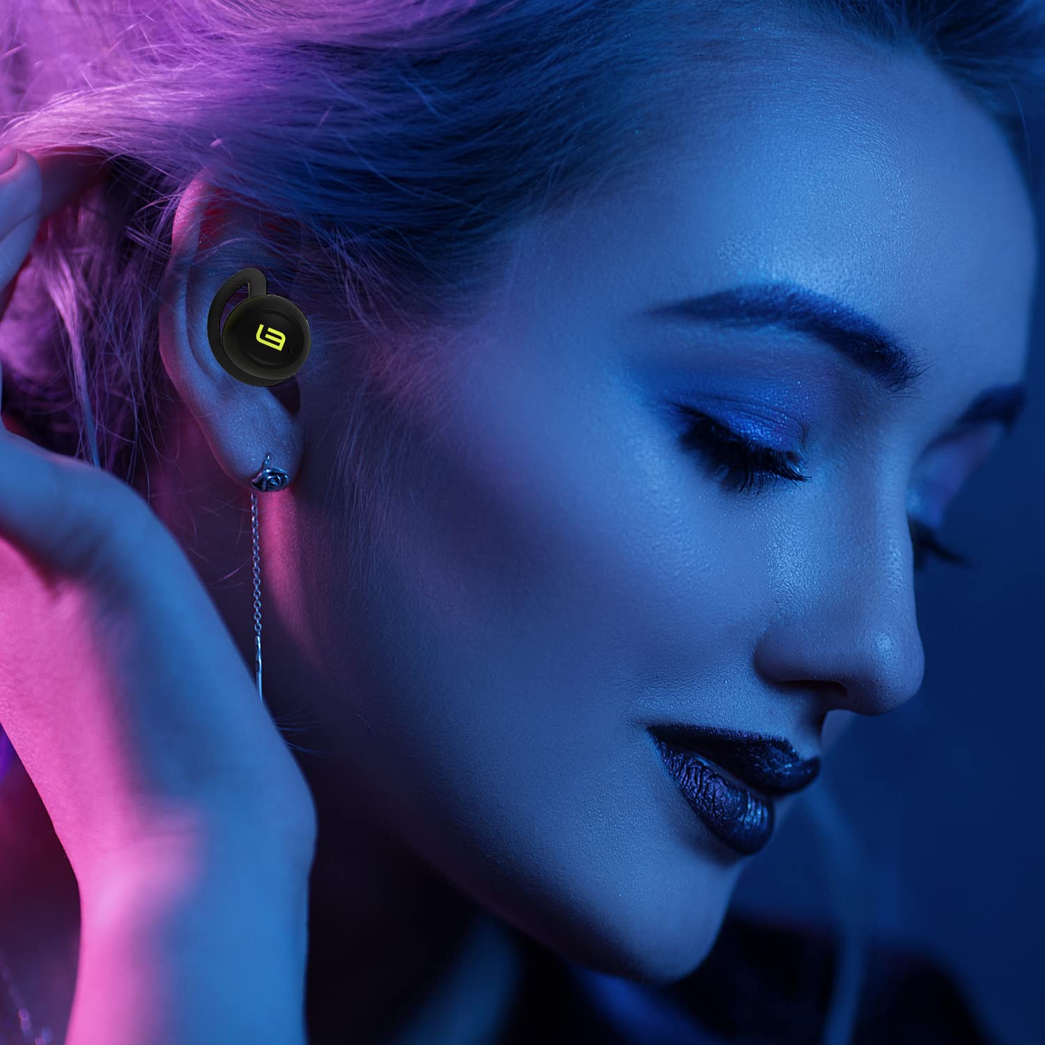 HyperSonic Evolution HD Bluetooth Earbuds - 60H Playtime, Ultra Bass, 3D Spatial Sound, Wireless Charging, IPX7 Waterproof for Running, Gym & Travel (2023 New Model, Black)