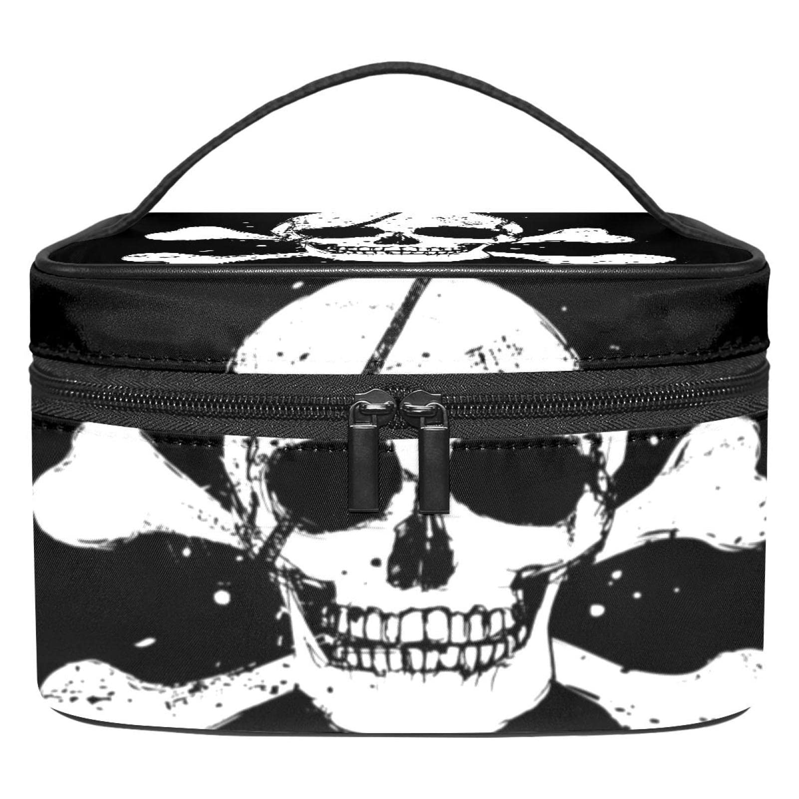Black Pirate Flag Cosmetic Bag - Travel Toiletry & Makeup Organizer for Women - Perfect for Travel & Daily Use