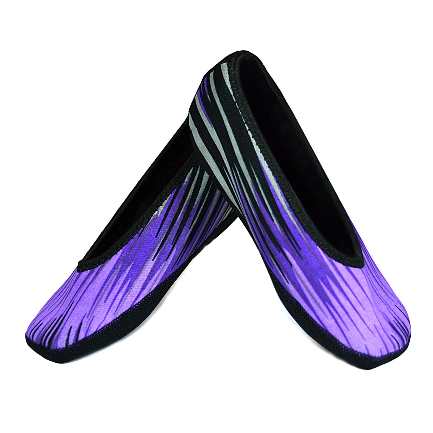 Nufoot Women's Ballet Flats - Comfortable Travel Slippers, Yoga Socks & Indoor Shoes for Home, Gym, Office and Airplane Travel