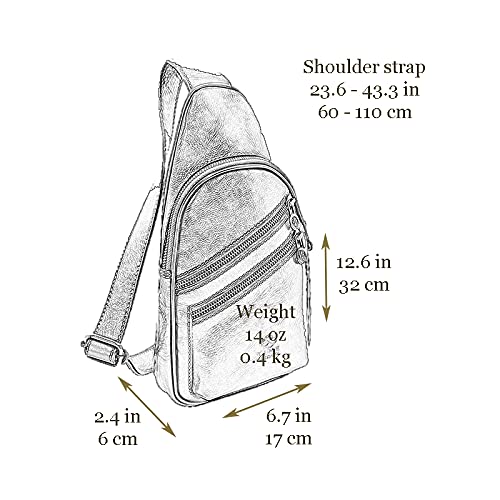 Durable Leather Crossbody Bag for Men & Women - Handmade Brown Messenger Shoulder Bag & Sling Backpack - Perfect for Travel, Work & Daily Use