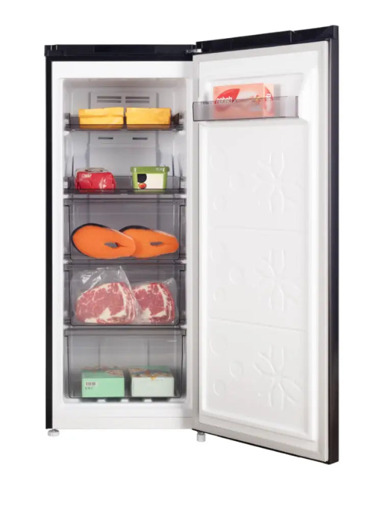 CHiQ CSH121NBS 122L Upright Multi Function Freezer - Compact Deep Freezer for Home, Office & Restaurant Use - Energy Efficient Chest Freezer with Adjustable Temperature for Food Storage