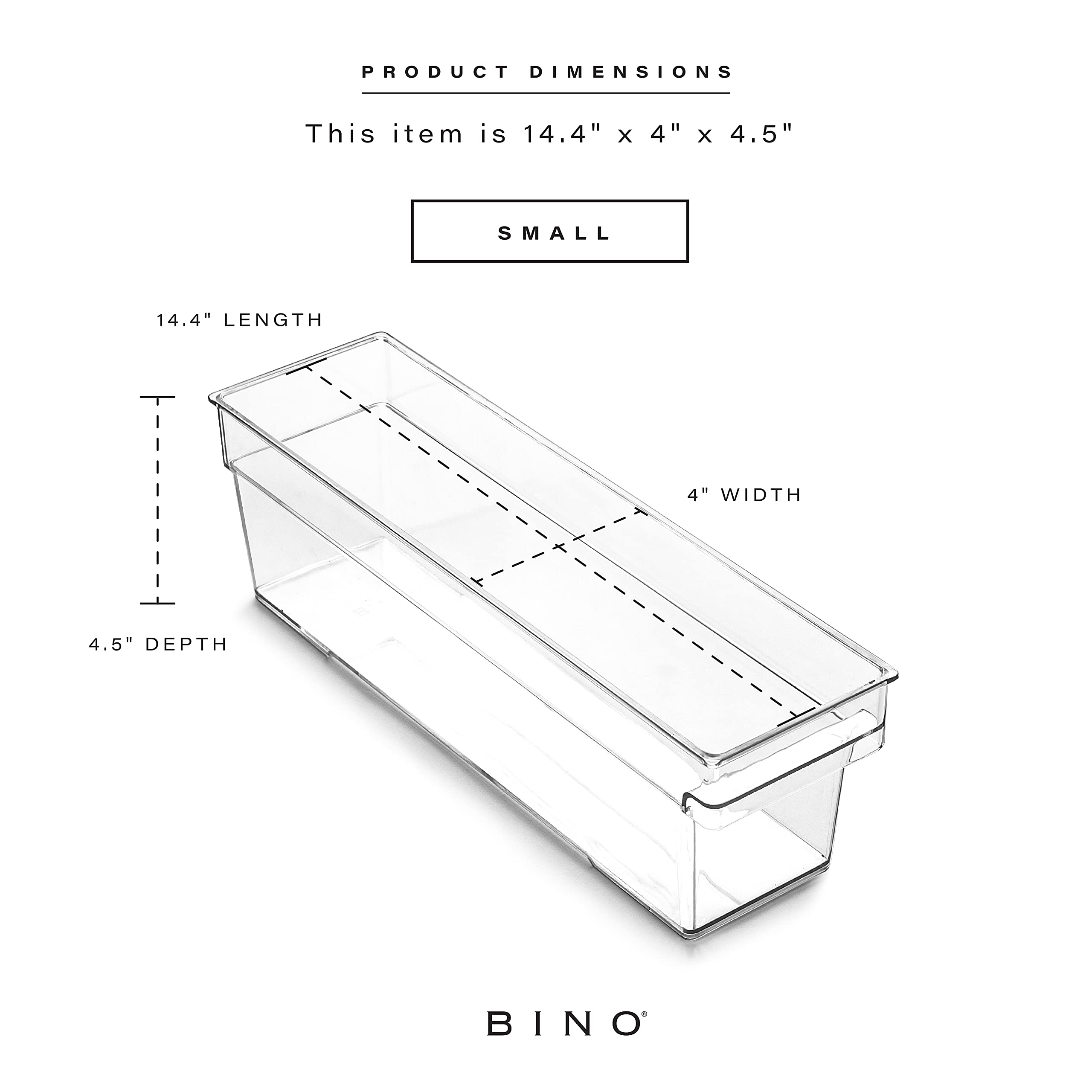 BINO | 12-Pack Small Plastic Storage Bins with Built-In Handles | BPA-Free Multi-Purpose Organizer for Pantry, Fridge, Freezer & Home Organization | THE HANDLER COLLECTION | Perfect for Kitchen, Bathroom, Office & Closet Storage Solutions
