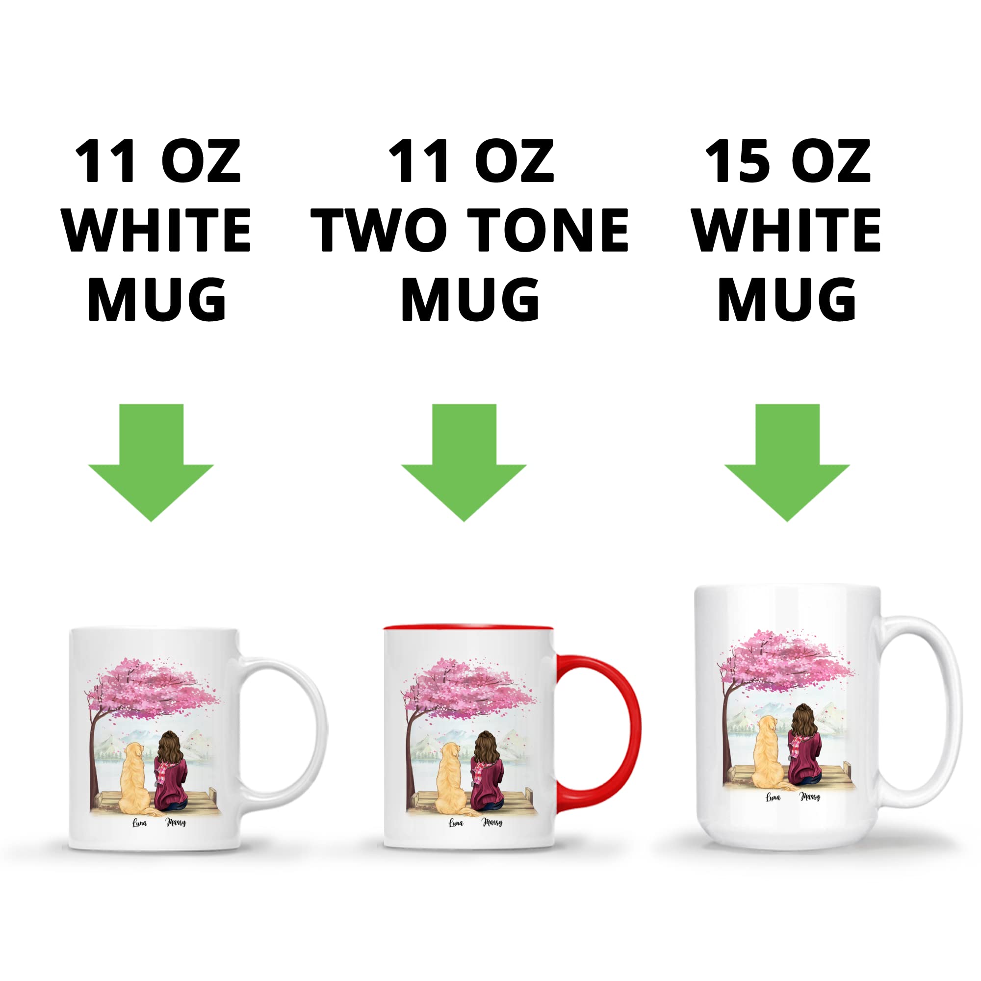 Personalized Dog Mug - Custom Best Friends Coffee Cup for Dog Lovers | 11oz & 15oz Options | Funny Gift for Dog Moms & Owners | Perfect for Morning Coffee, Office Use & Pet Lover Gifts