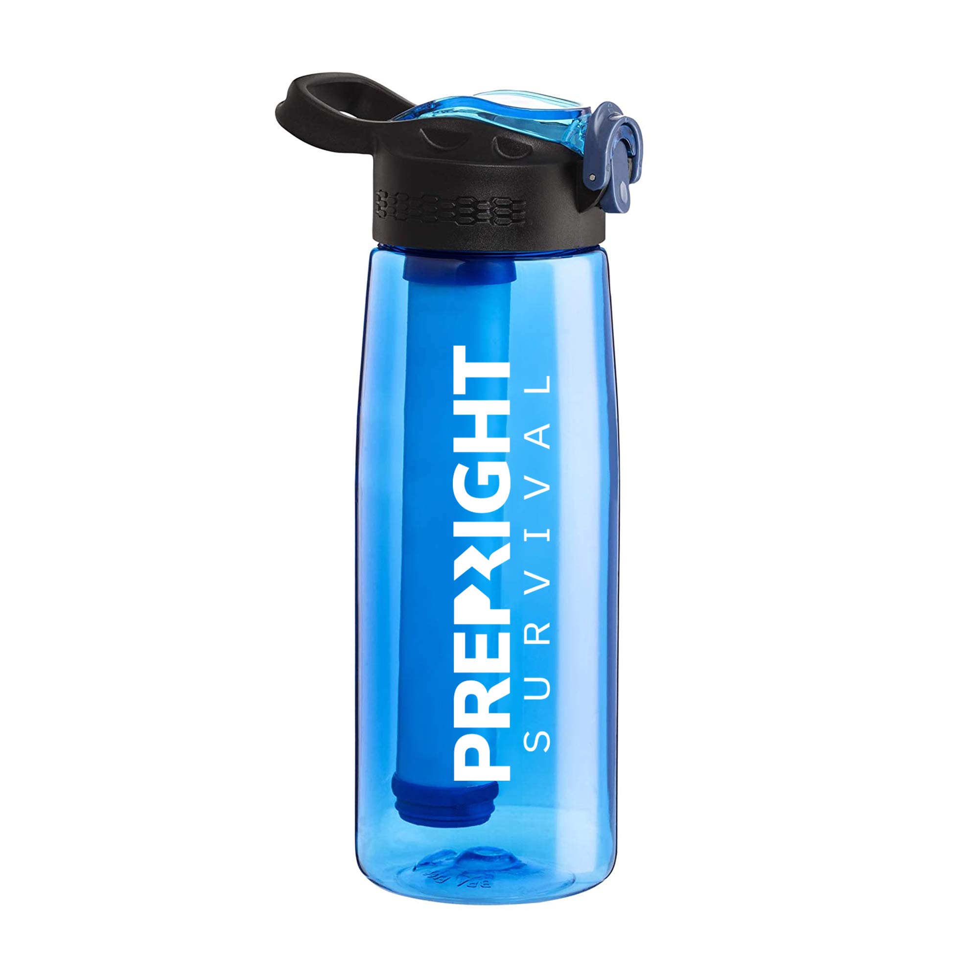 4-Stage Survival Water Filter Bottle - BPA-Free Portable Water Purifier for Camping, Hiking, Emergency Preparedness & Outdoor Adventures | Perfect for Backpacking, Travel & Emergency Kits