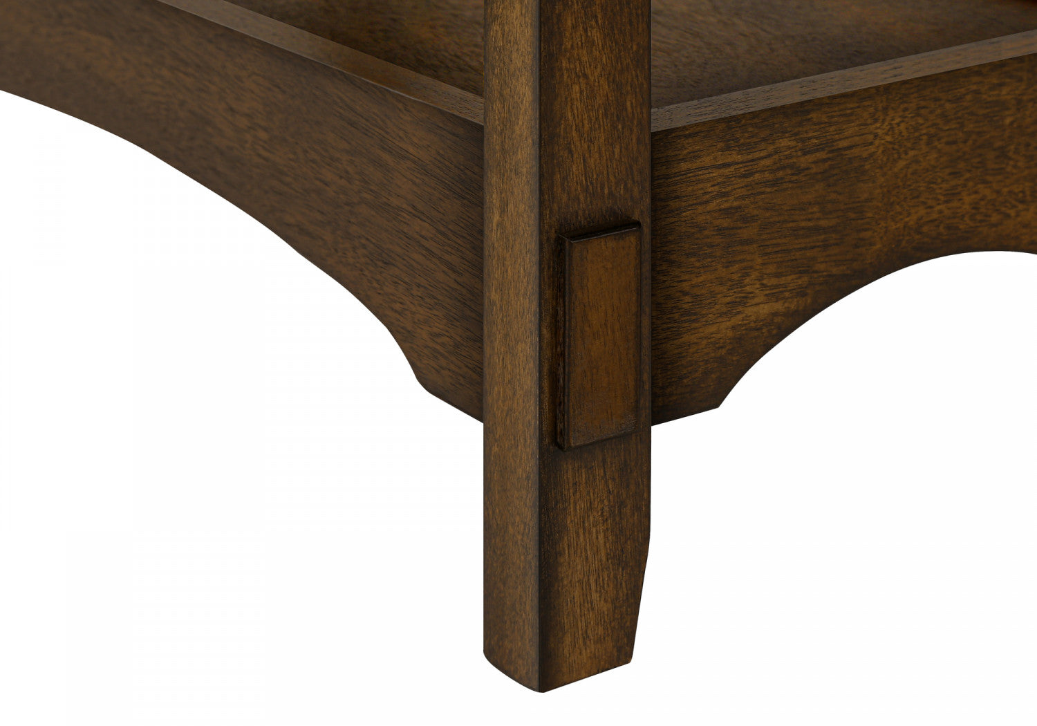 Aurea Walnut Side Table - Modern End Table for Living Room, Bedroom & Office - Stylish Small Accent Table with Wooden Finish