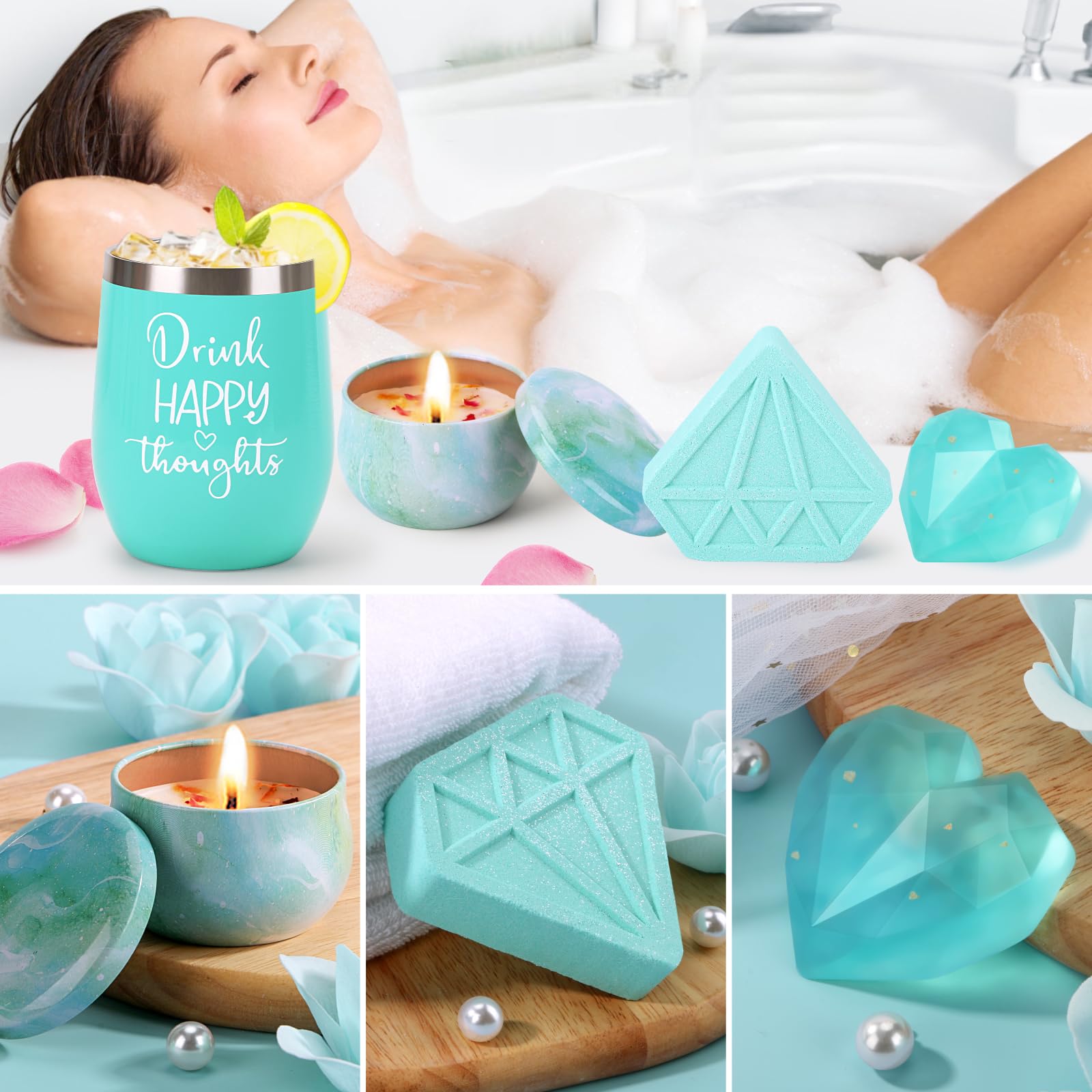 Relaxing Spa Gift Set for Women - Self Care Birthday Gifts Basket with Aromatherapy Products | Perfect for Mom, Wife, Grandma, Sister & Friends | Get Well Soon, Thinking of You Presents | Ideal for Home Spa Days, Stress Relief & Pampering