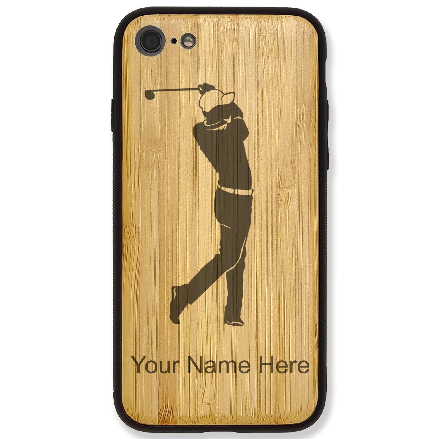 Premium Bamboo Phone Case for iPhone 6/6s - Custom Engraved Golf-Themed Protective Cover | Perfect Gift for Golf Lovers & Everyday Use