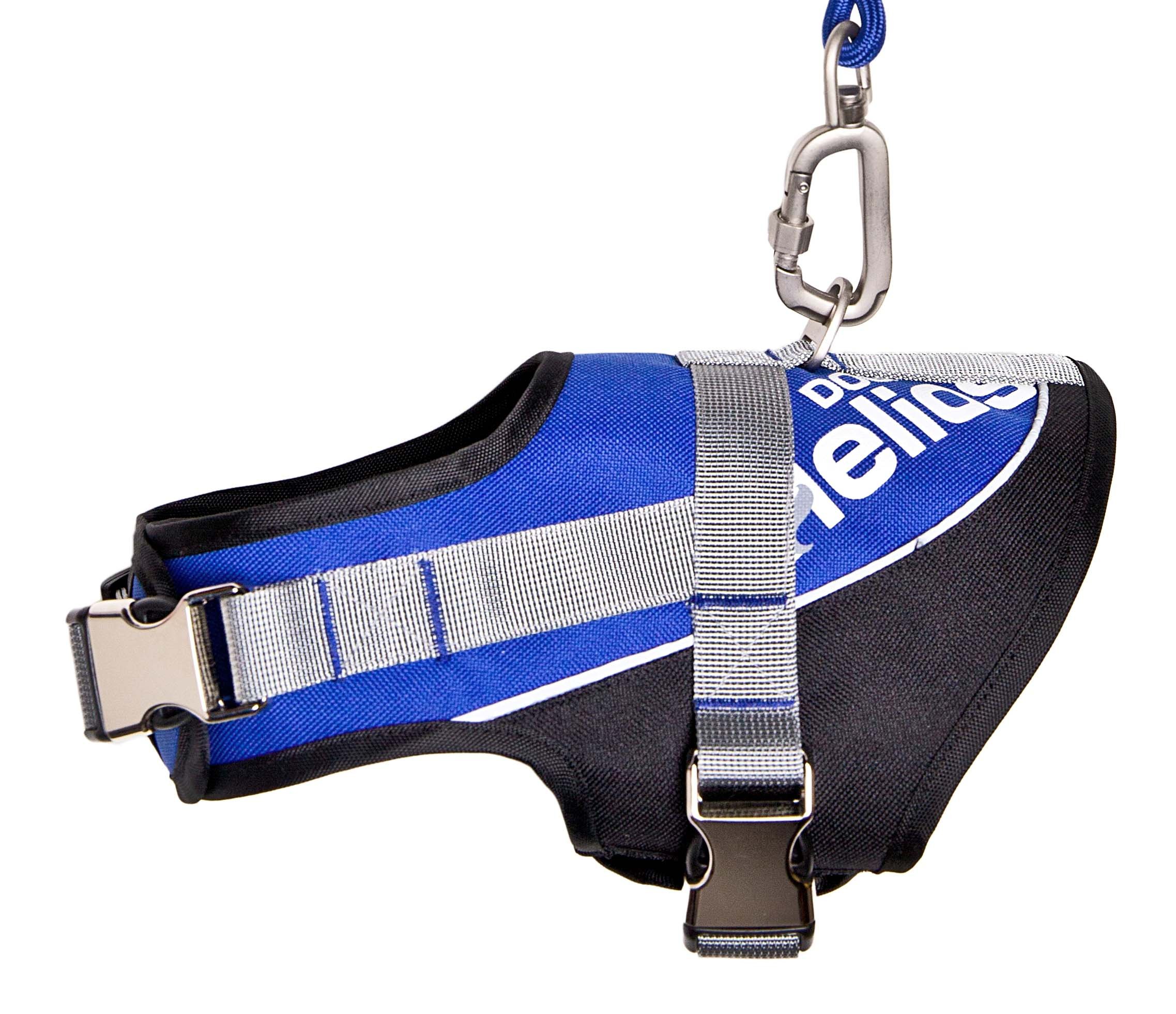 Helios 3M Reflective Adjustable Dog Leash & Harness Combo - Easy Tension Control for Small Dogs (Blue) - Perfect for Night Walks, Jogging & Outdoor Adventures