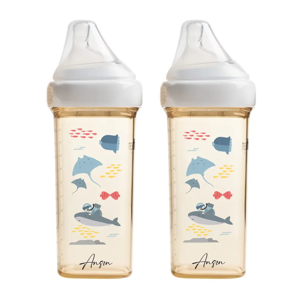 Hegen Baby Bottle Set - Customizable & Leak-Proof for Newborns & Toddlers - Perfect for Breastfeeding, Travel & Daycare - BPA-Free & Easy to Clean