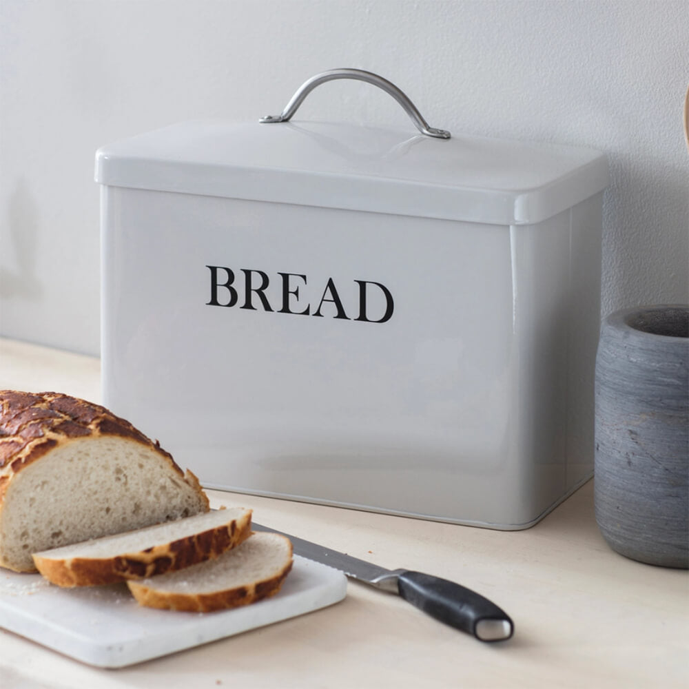 Premium Chalkboard Bread Bin - Rustic Wooden Bread Box with Chalkboard Lid for Kitchen Storage | Perfect for Farmhouse, Bakery, and Home Decor