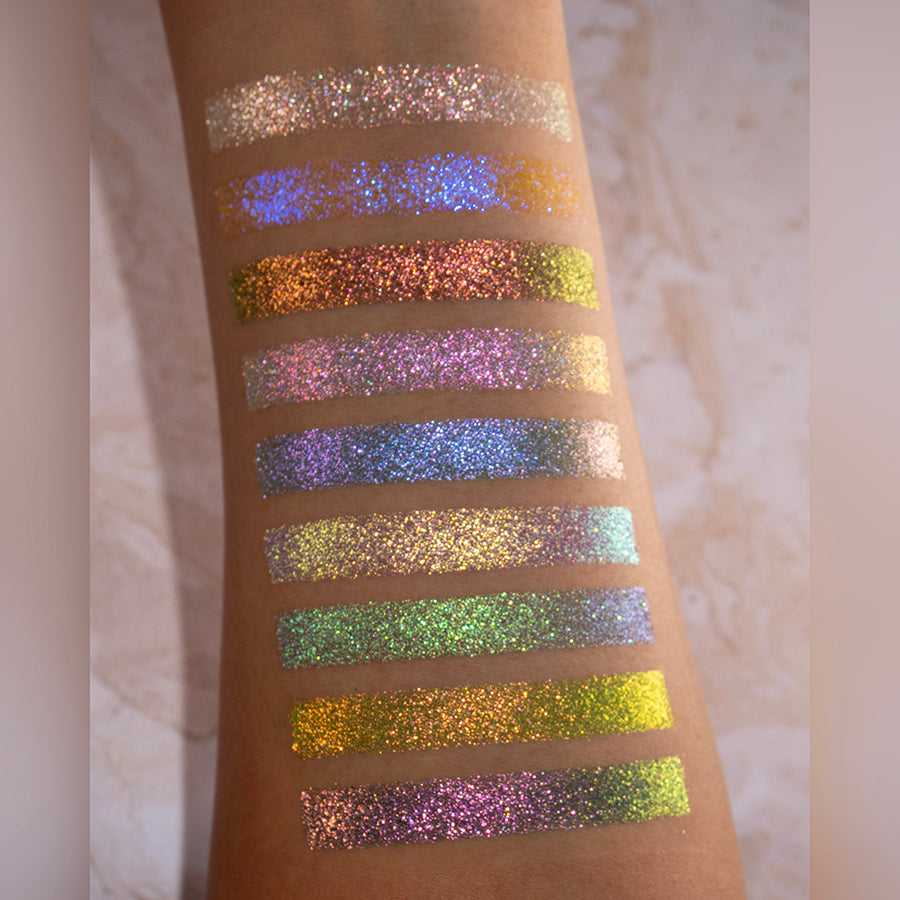 Badtothebrow Multichromatic Light Scattering Eyeshadow Palette - Vibrant Makeup for Party, Festival & Special Occasions