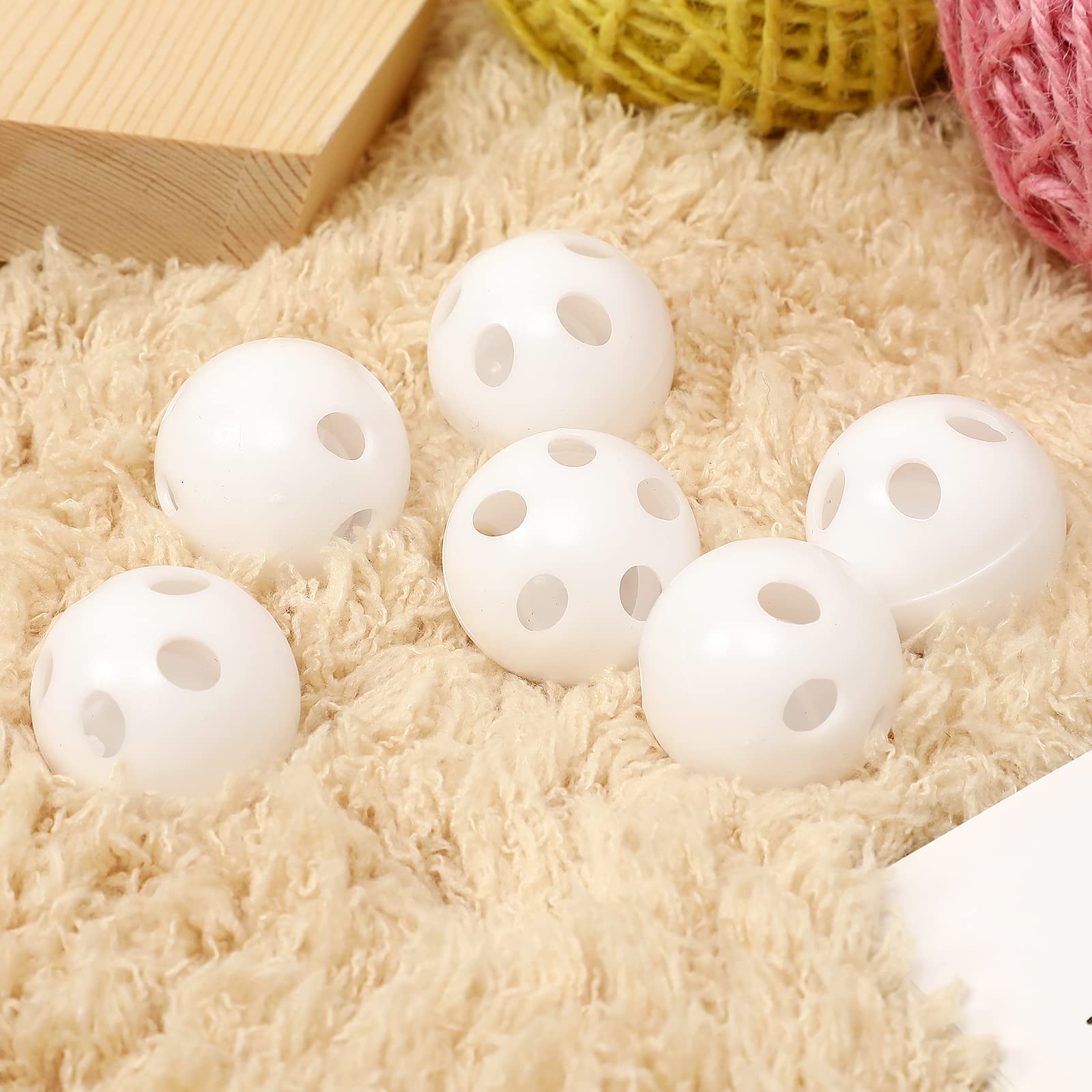 50Pcs 28mm Rattle Balls - Noise Maker Inserts for Baby Toys, Pet Puppets & Doll Repair - Rattling Sound Effects for Sensory Play, DIY Crafts and Interactive Animal Toys