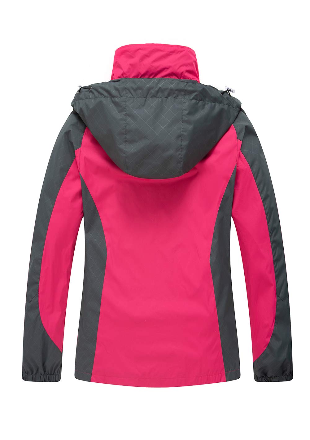 Women's Waterproof Rain Jacket with Hood - Lightweight Diamond Candy Outdoor Raincoat for Hiking, Camping & Travel | Windproof & Breathable
