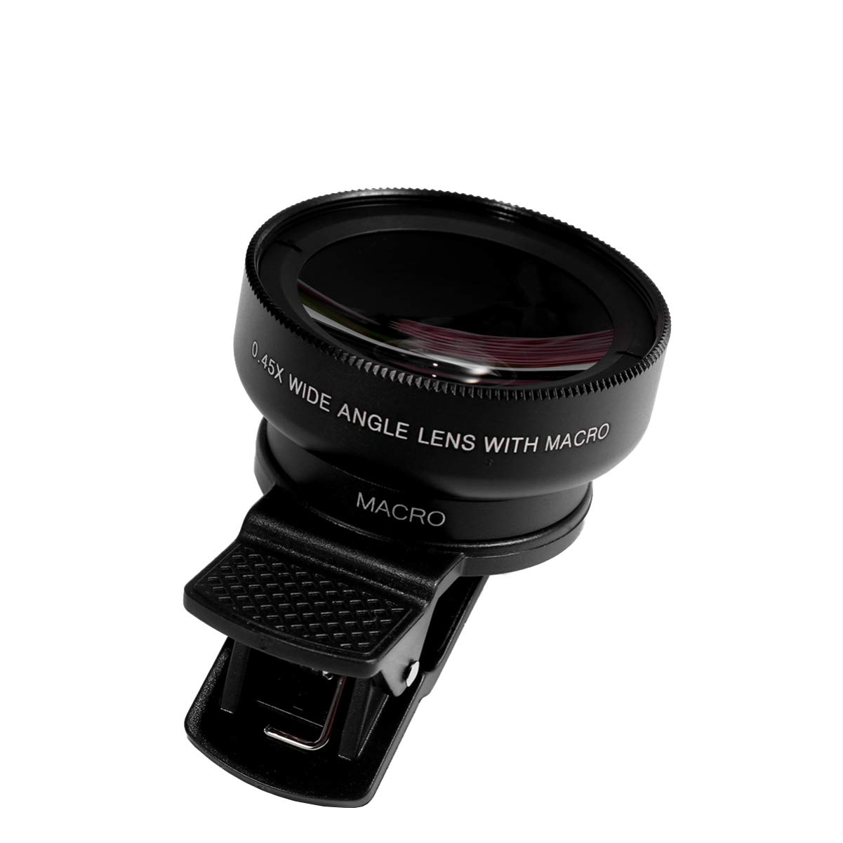 2-in-1 Macro & Wide Angle Lens Kit (0.45x) - Universal Smartphone Camera Lens Attachment for iPhone & Android - Black Phone Camera Accessories for Photography, Vlogging & Close-up Shots
