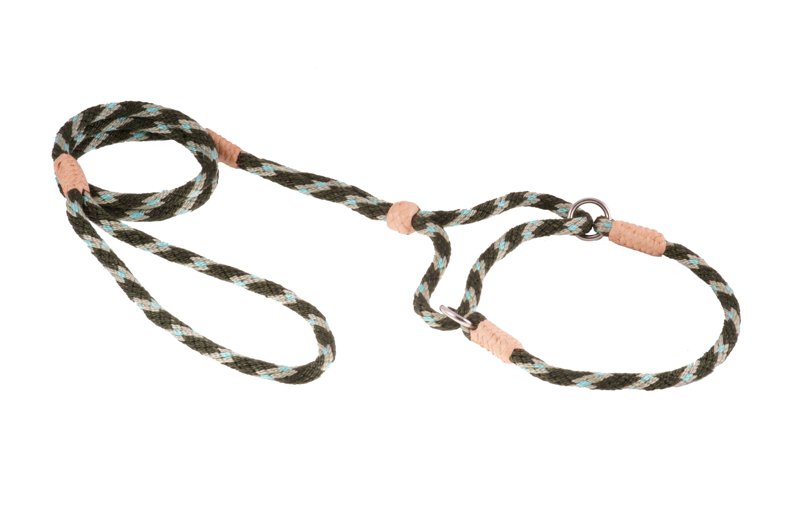 Alvalley Martingale Dog Leash with Collar - Soft Nylon Adjustable Training Leash for Small & Medium Dogs - Includes Tagua Bead Stopper - Ideal for Walking, Obedience Training & Outdoor Adventures
