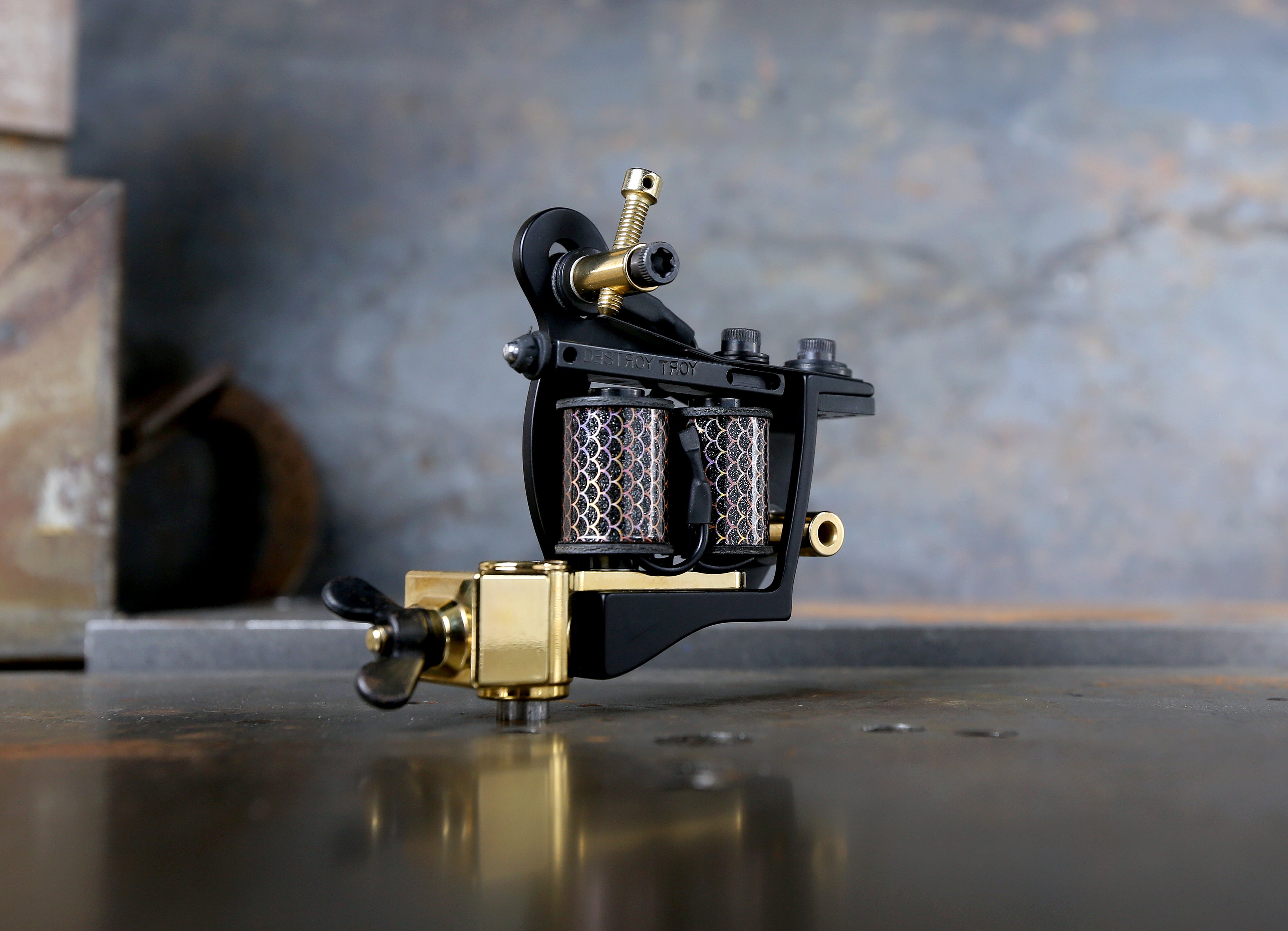 Limited Edition Mike Pike x Destroy Troy Teacup Liner - Black & Gold Design for Coffee & Tea Lovers - Perfect for Home, Office & Gift Giving