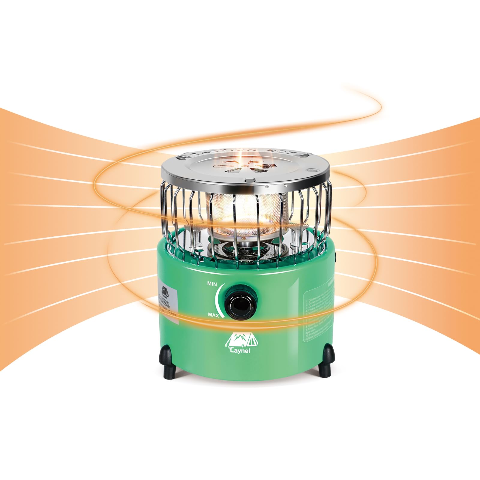 Caynel 2-in-1 Portable Propane Heater and Stove | Outdoor Camping Gas Stove for Hiking, Hunting & Survival | Emergency Tent Heater for Ice Fishing & Backpacking (Grey) - Perfect for Cold Weather Adventures & Power Outages