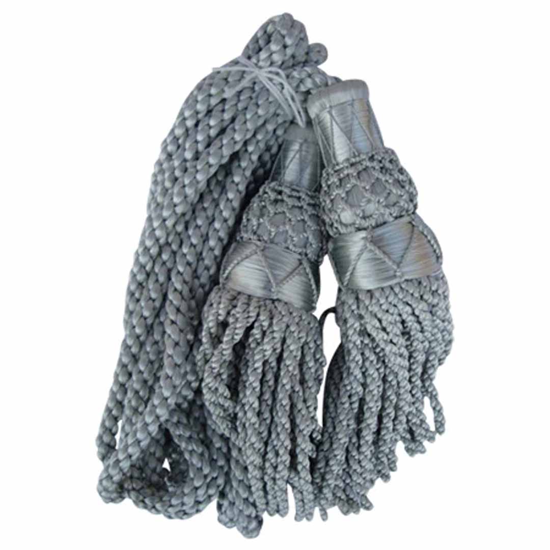 Premium Bagpipe Cords - Silk & Silver Decorative Piping for Scottish Highland Dress, Traditional Weddings & Celtic Events