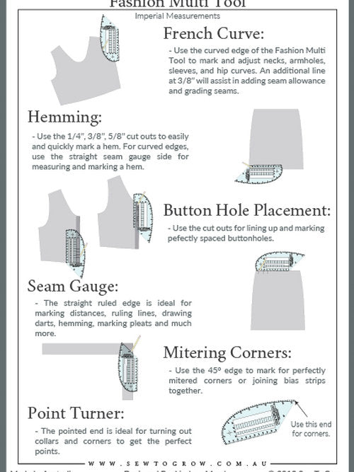 Fashion Multi-Tool for Sewing & Crafting - Perfect for DIY Projects, Tailoring, and Home Repairs