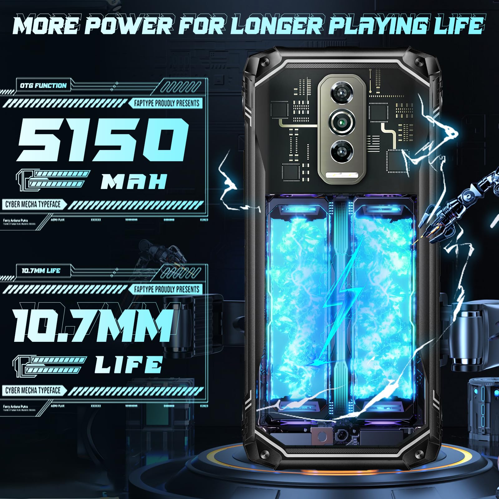 DOOGEE Blade 10 Ultra (2024) Rugged Unbreakable Smartphone - Android 14, 20GB+256GB (Expandable to 2TB), 6.56