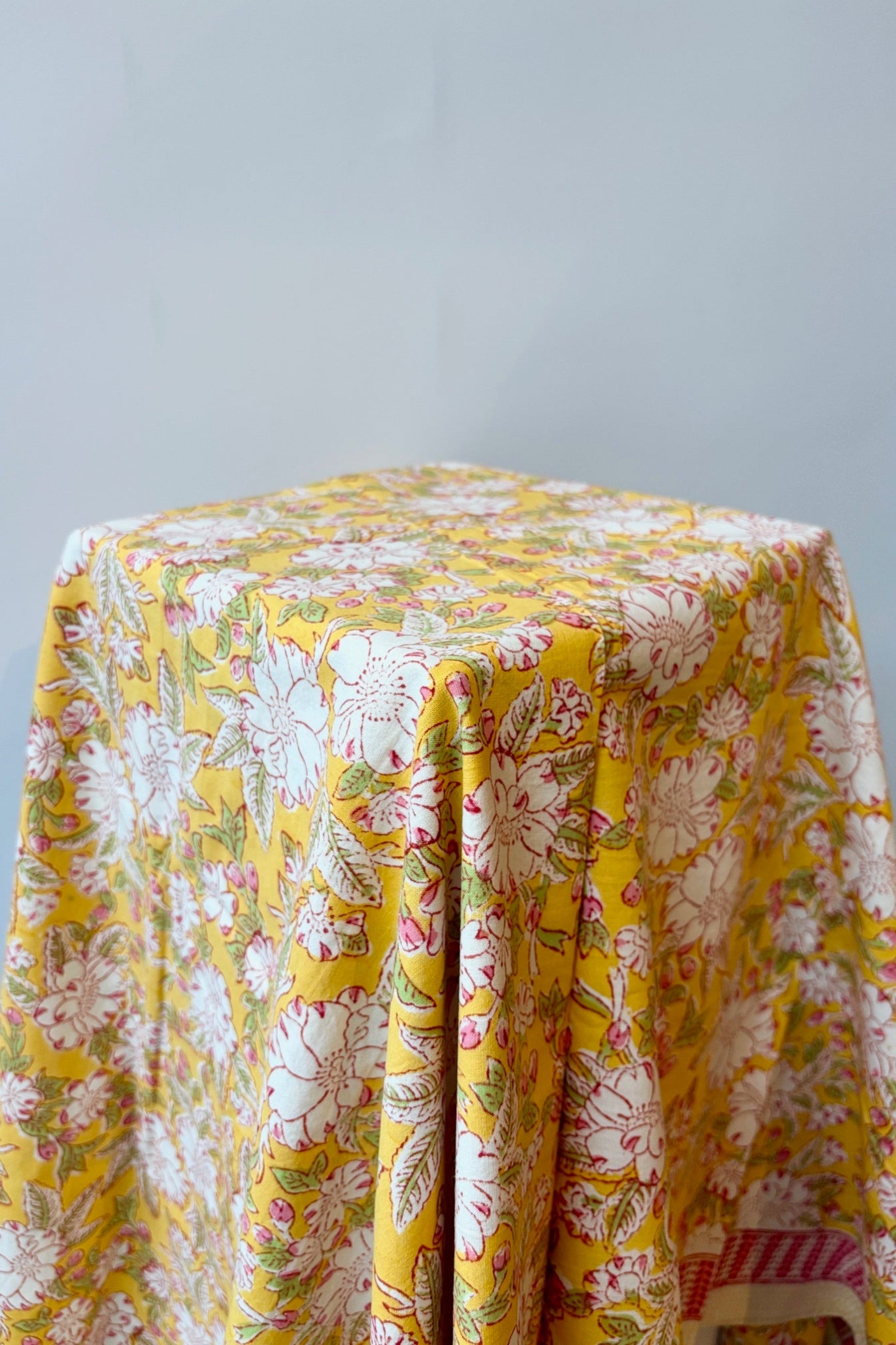 Premium Camelia Floral Tablecloth 60x60 Inches - Waterproof & Stain-Resistant Round Table Cover for Dining, Parties, and Outdoor Events
