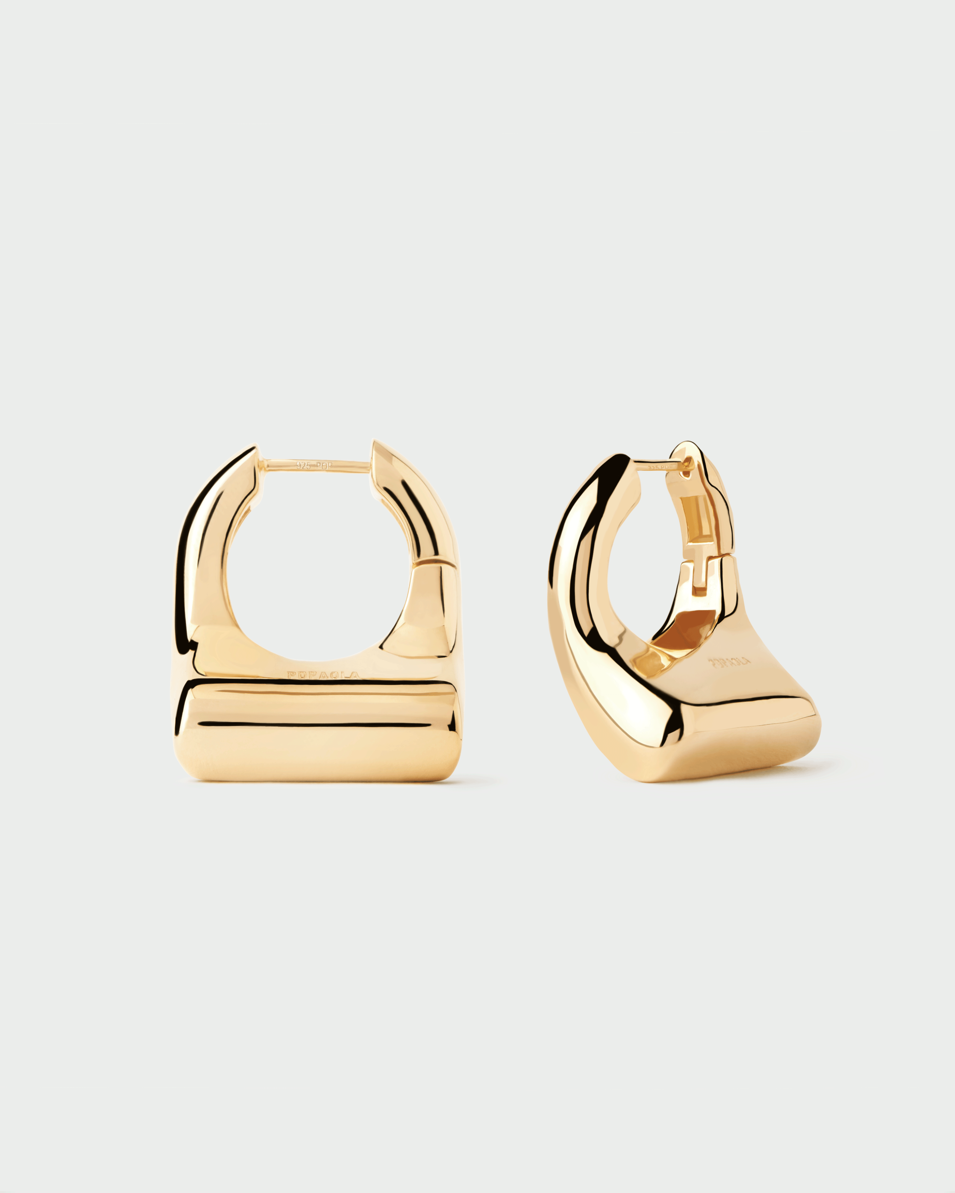 GRID Medium Ibiza Hoops - Trendy Gold Hoop Earrings for Women, Lightweight Dainty Everyday Jewelry, Perfect for Work, Date Night & Casual Outfits