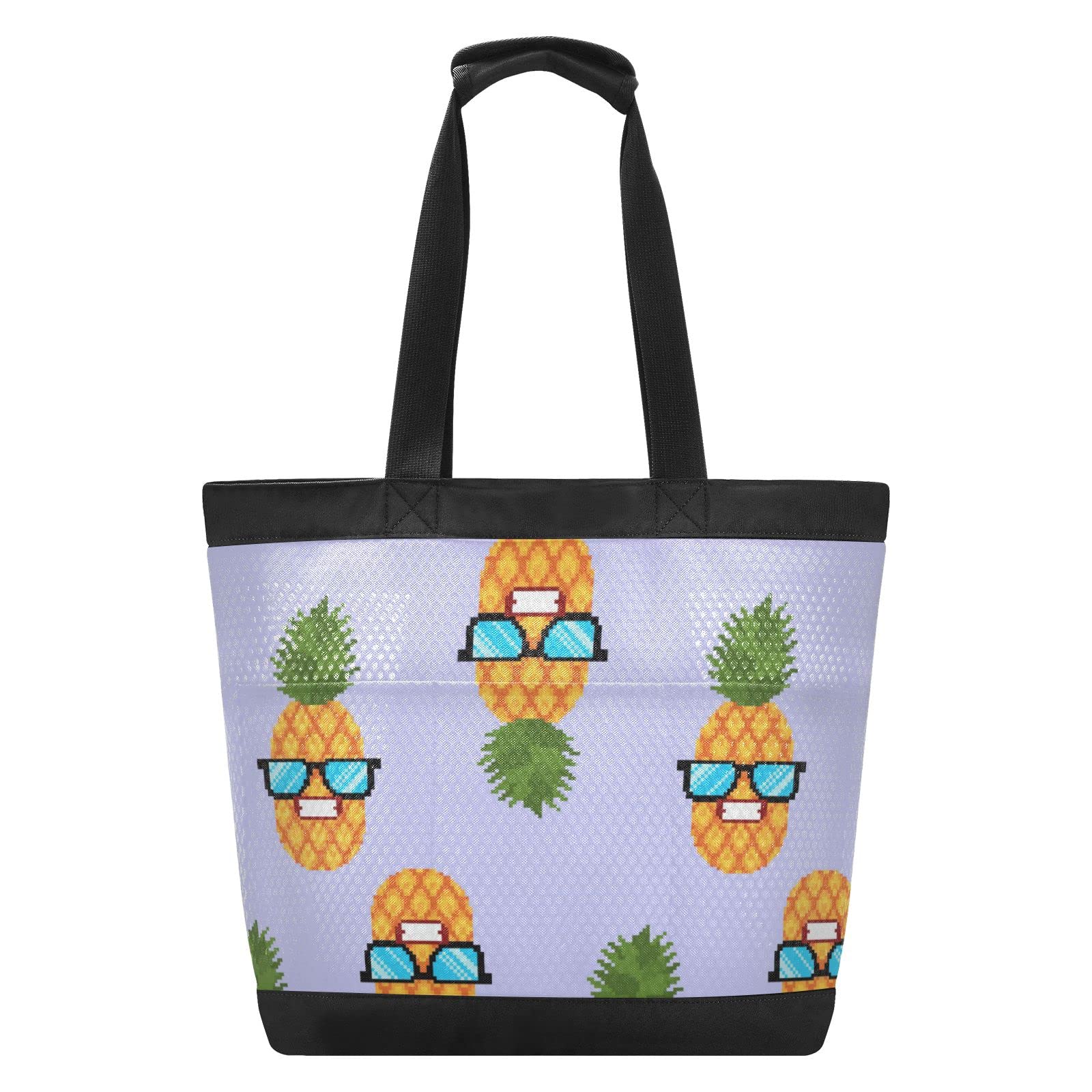 Large Mesh Beach Tote Bag with Zipper - Oversized Waterproof Pool, Gym, Grocery & Travel Tote - Perfect for Summer Outings, Shopping & Sports Activities
