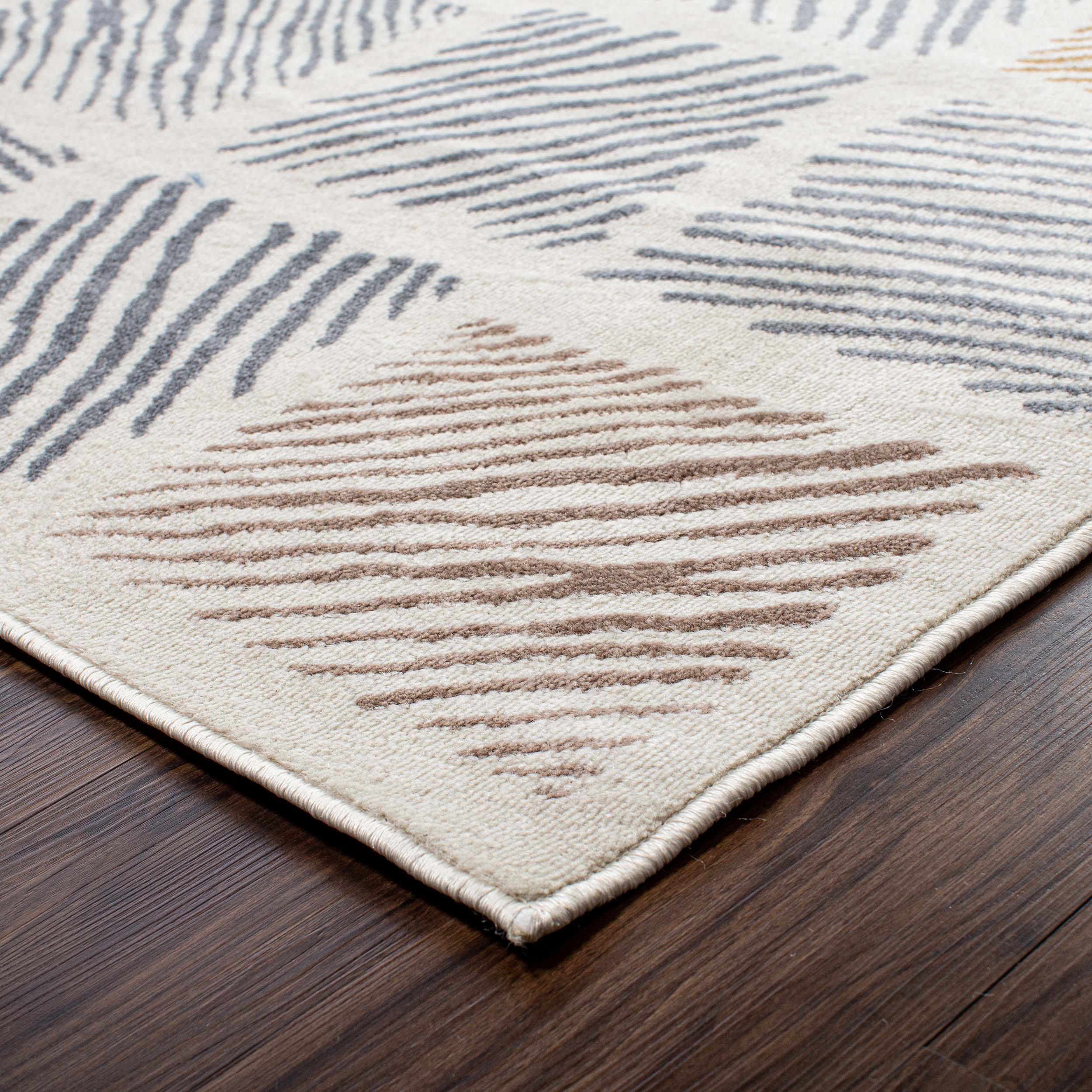 Lysandra Modern Geometric Indoor Area Rug & Runner Rug - Non-Slip, Soft & Durable - Perfect for Living Room, Bedroom, Hallway & Office Decor