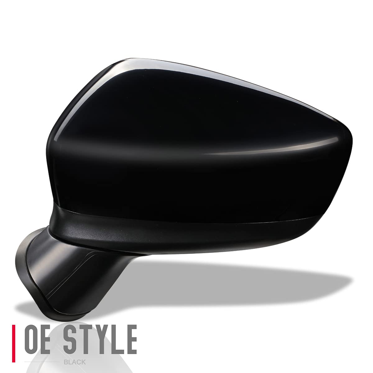 DNA Motoring OEM-MR-MA1320183 Left Driver Side Power Adjustable Mirror Replacement for 2017-2018 Mazda 3 | Non-Heated | Perfect for Daily Commuting & Parking Assistance