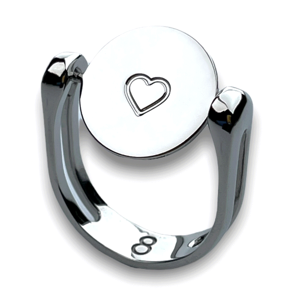 Heart Shaped Interchangeable Fidget Ring for Anxiety Relief - Adjustable Spinner Ring for Stress & Focus - Perfect for Office, School & Travel Accessories