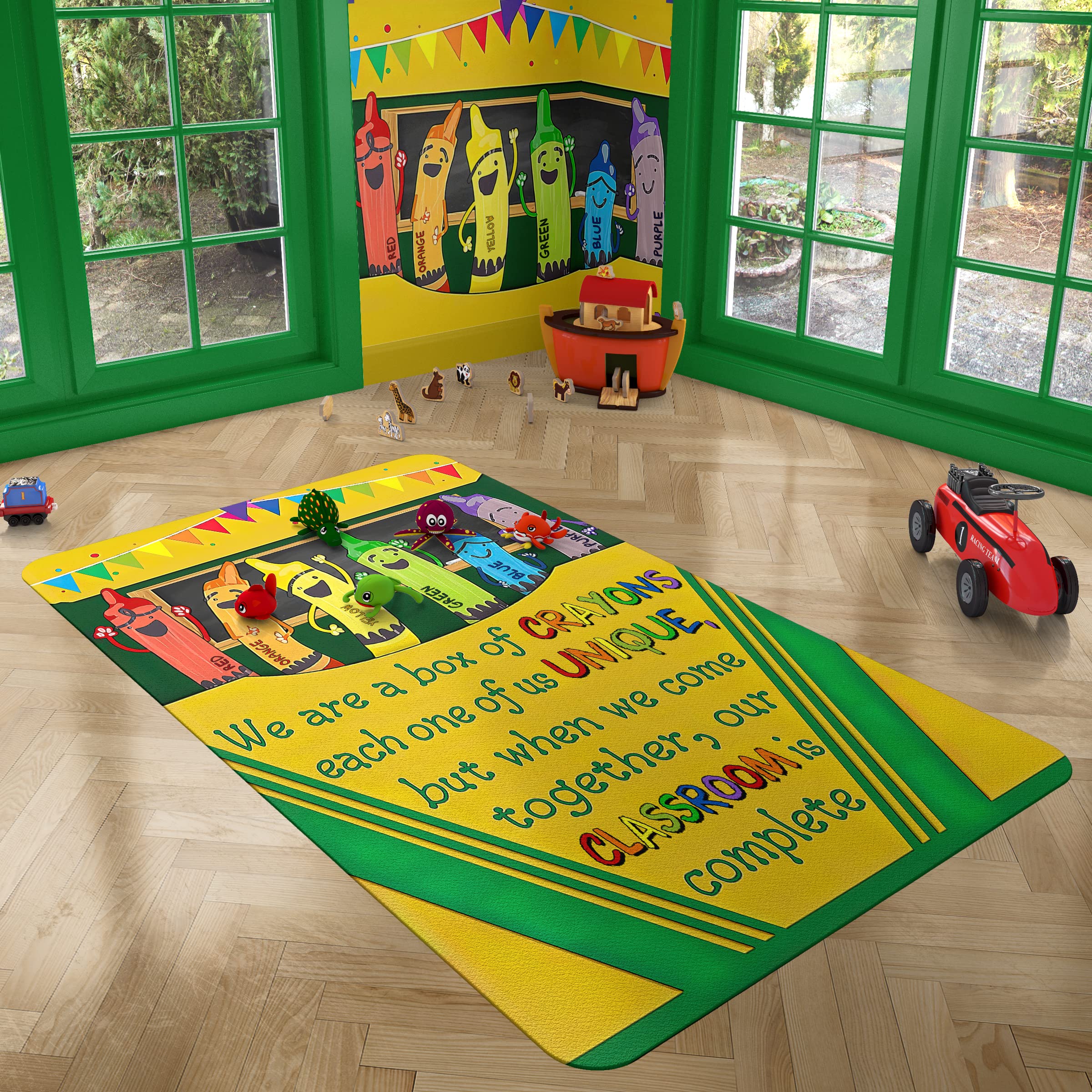 5x7 Classroom Rug for Kids - God Says You Are Special Play Mat for Preschool, Playroom & Home - Non-Slip Educational Floor Carpet for Boys & Girls - Perfect for Story Time, Nap Time & Learning Activities