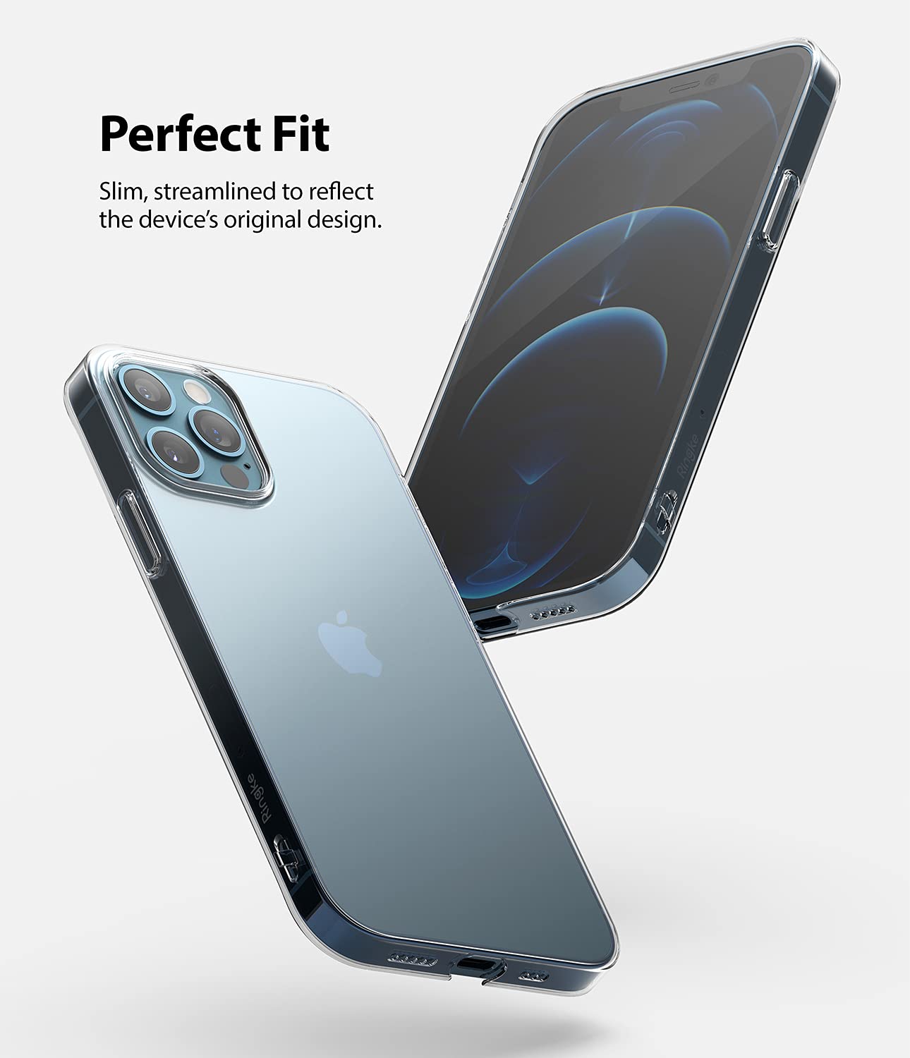Ringke Slim Clear Case for iPhone 12 & iPhone 12 Pro (6.1-inch) | Ultra Thin Lightweight Hard PC Cover with Premium Soft Coating | Protective & Stylish for Everyday Use, Work & Travel