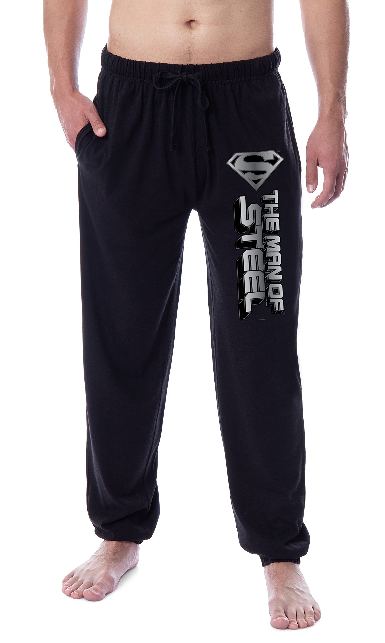DC Comics Superman The Man of Steel Sleep Jogger Pajama Pants for Men - Soft Lounge Pants for Relaxing, Sleeping & Comic Book Fans