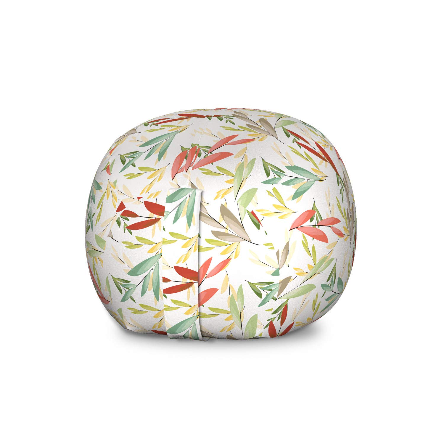 Ambesonne Large Washable Toy Storage Bag Chair - Abstract Faded Floral Retro Pattern with Vintage Texture, Multicolor Stuffed Animal Organizer for Kids' Room, Nursery, Playroom & Living Room Decor