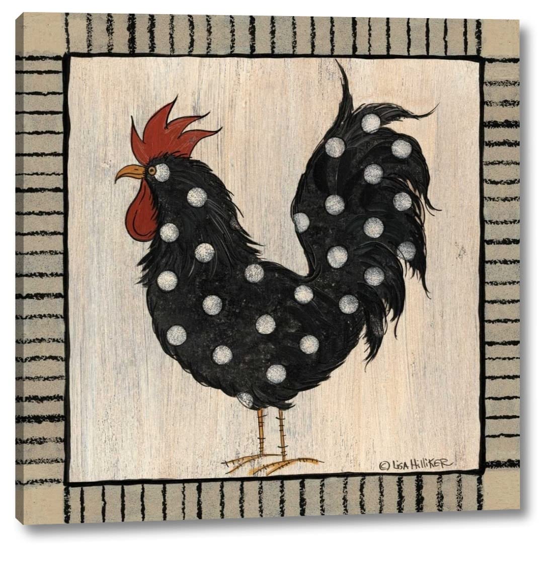 Chicken Pox II by Lisa Hilliker - 16x16 Inch Canvas Wall Art Print, Gallery Wrapped, Ready to Hang - Perfect for Living Room, Bedroom, or Office Decor