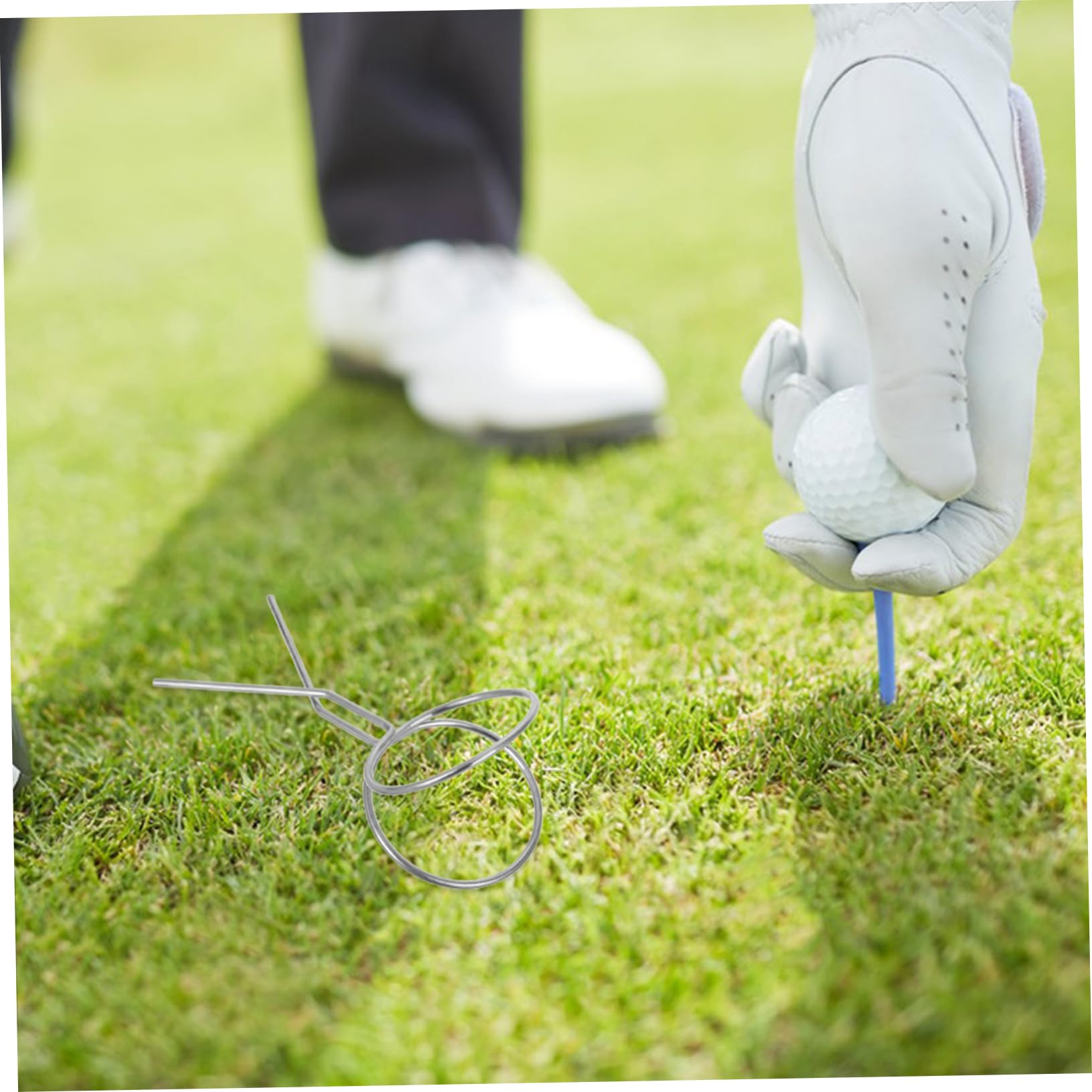 Premium Golf Ball Picker & Retriever - Durable Golf Practice Ball Bag with Retractable Club Brush - Stainless Steel Silver Design for Driving Range & Disc Golf - Perfect for Golf Training & Course Maintenance