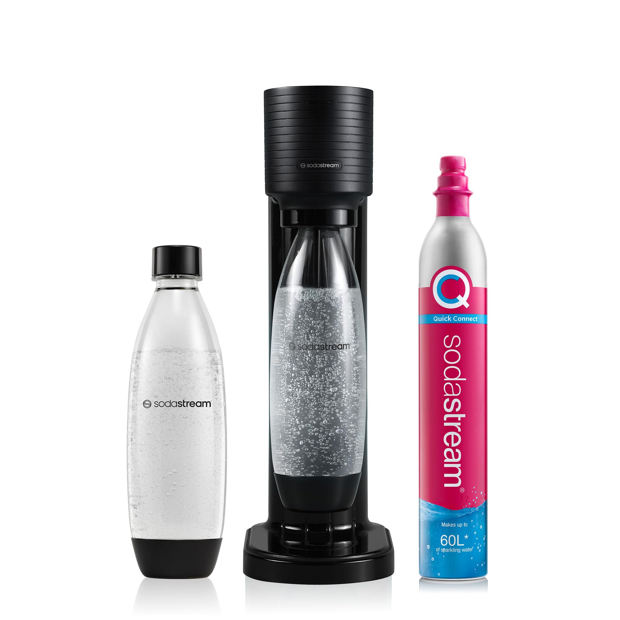SodaStream Gaia Sparkling Water Maker Machine - Black | Home Carbonation System for Fresh Sparkling Water | Perfect for Kitchen, Office & Parties