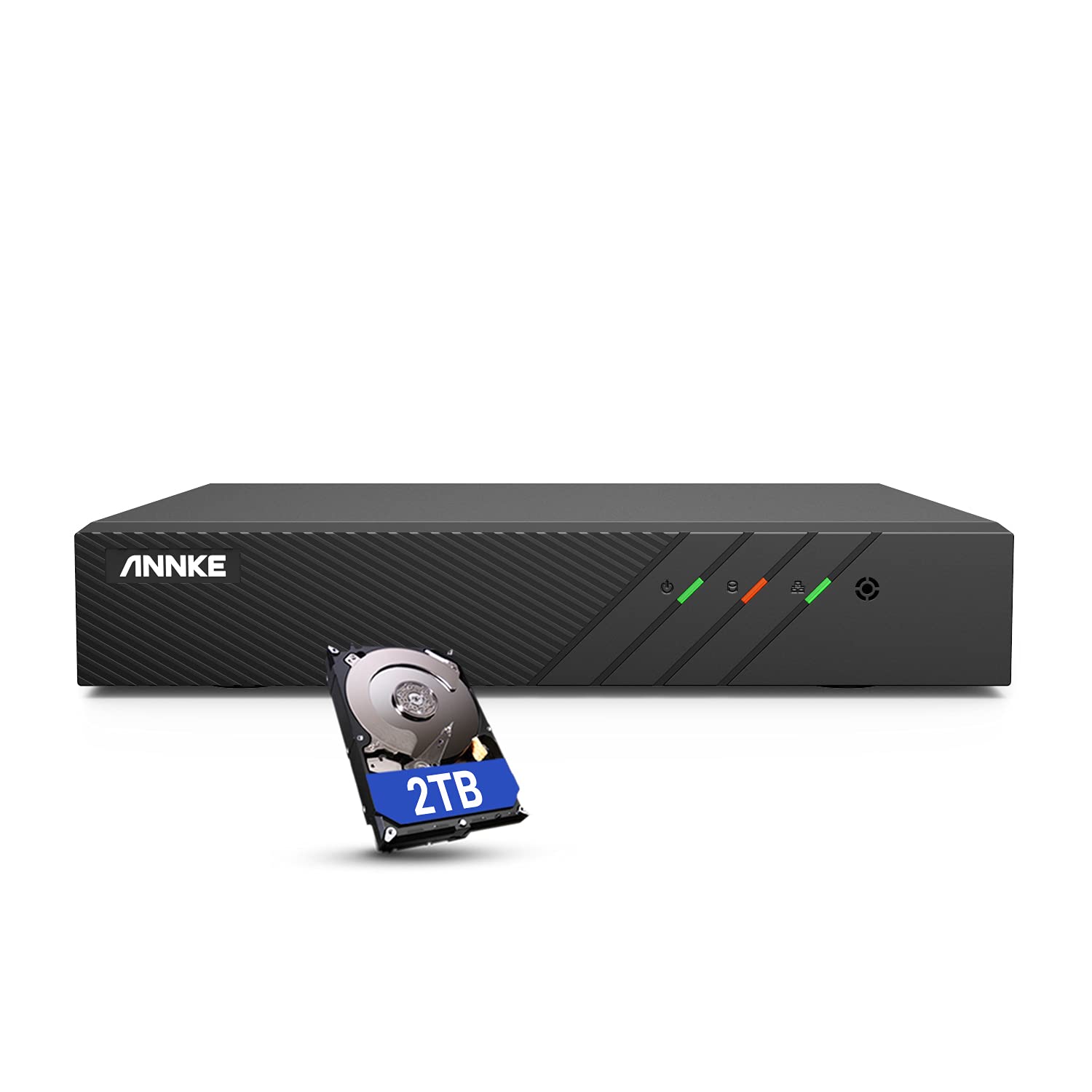 **ANNKE 6MP PoE NVR with 2TB HDD - 8CH H.265+ Surveillance System for 24/7 Recording | Supports 8x 6MP/5MP/4MP/1080P IP Cameras | Power Over Ethernet & Remote Access | Ideal for Home & Business Security**