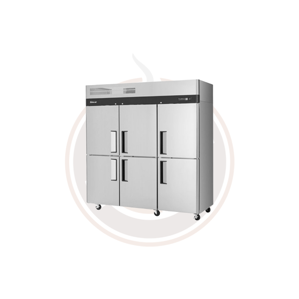 M3R72 6 N Reach-in Commercial Refrigerator - Energy Efficient Stainless Steel Restaurant Fridge for Kitchen, Bar, or Grocery Store Use