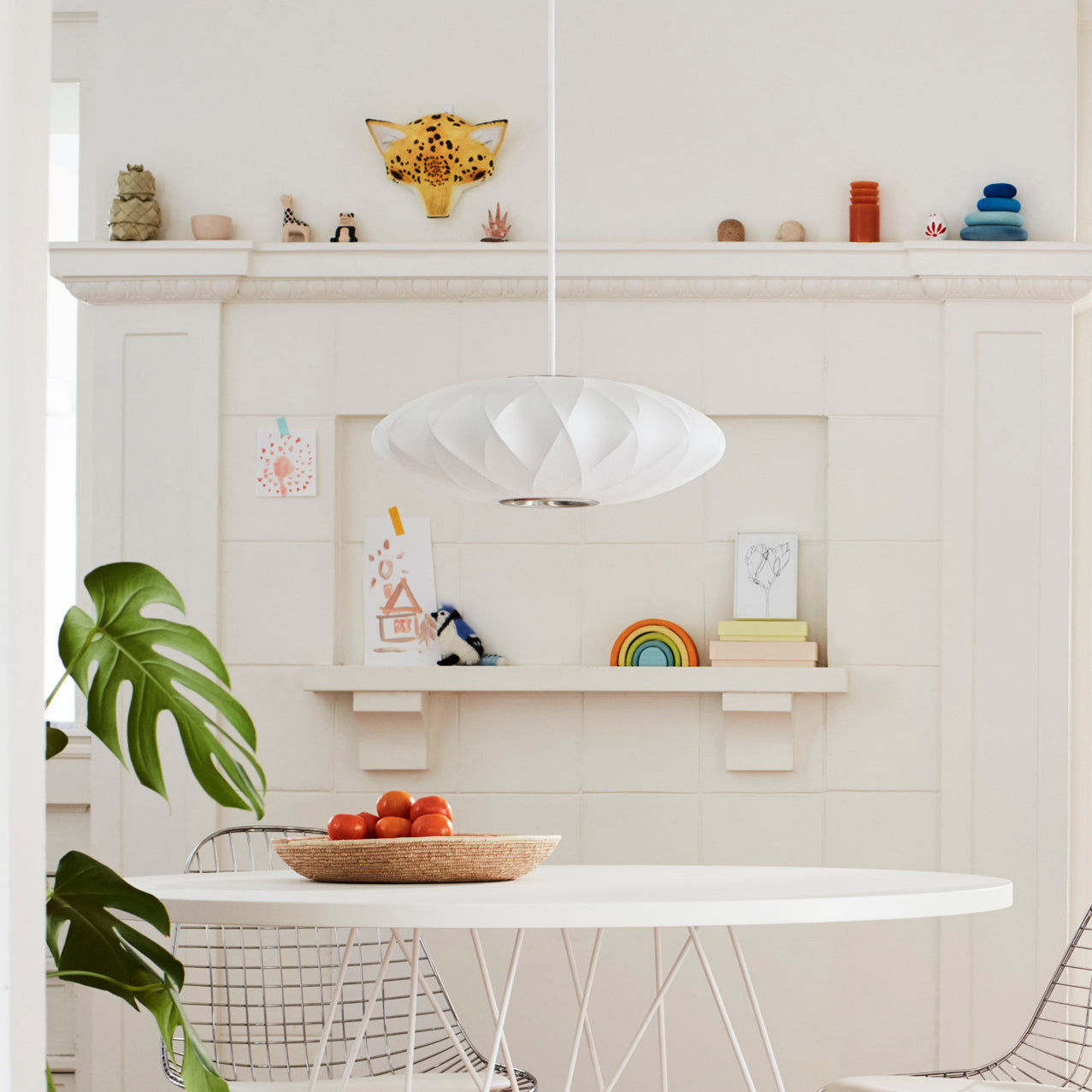 Nelson Bubble Pendant Lamp - Modern Glass Ceiling Light Fixture for Dining Room, Kitchen & Living Room Decor